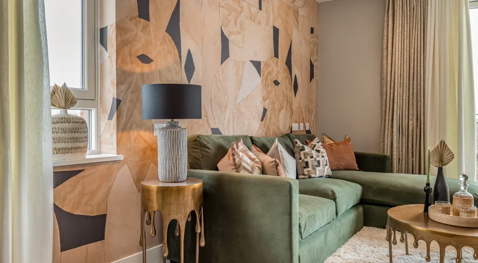 Living room feautre wall landscape